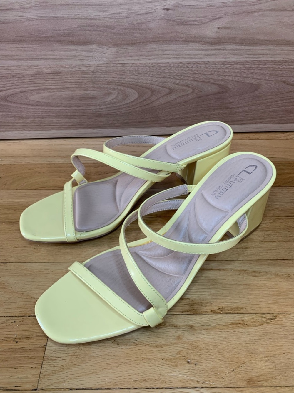 CL By Laundry Yellow Block Heels - Size 9.5